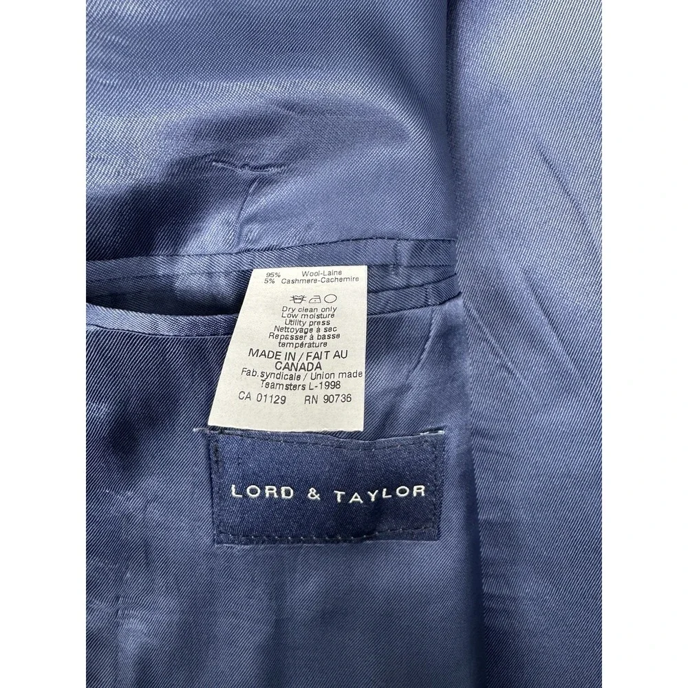 Ralph Lauren Sport Coat Mens 42R Pinstripe Lord & Taylor Blazer Wool Cashmere